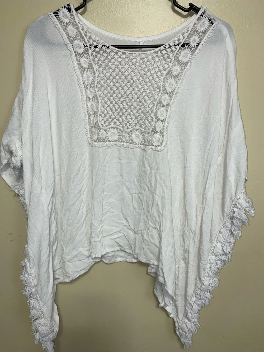 White • Crochet-Accent • Boho • Top - Picture 2 of 6